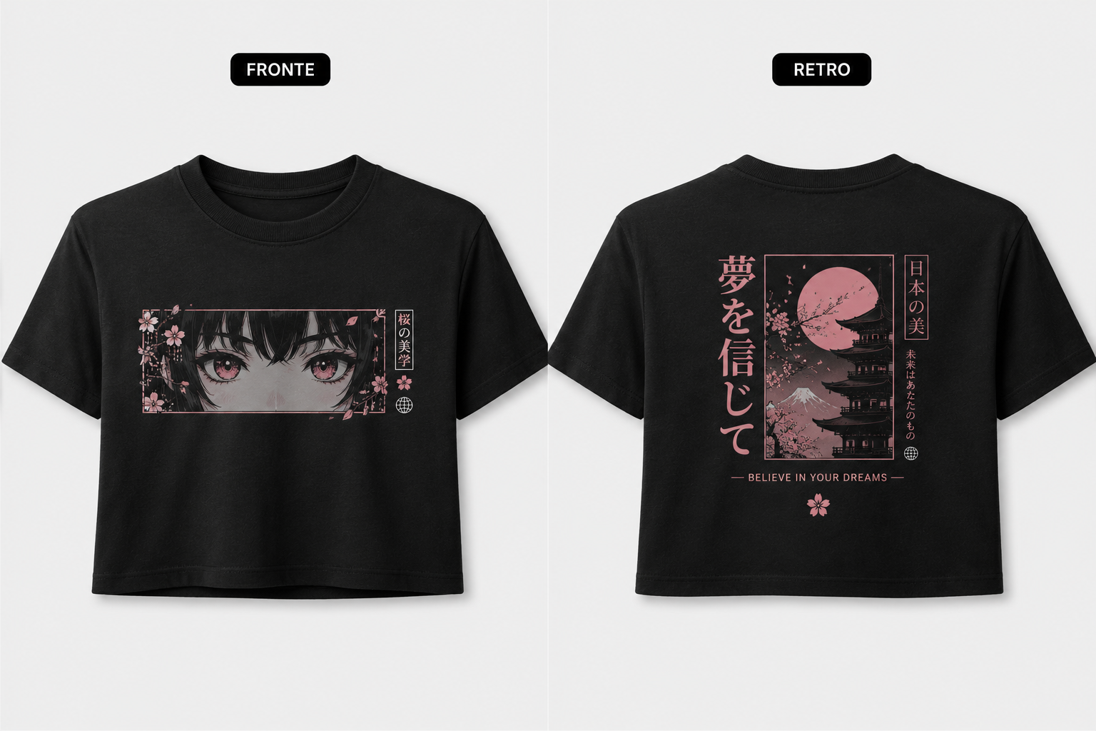 Crop Top Personalizzato Streetwear, Anime & Gaming