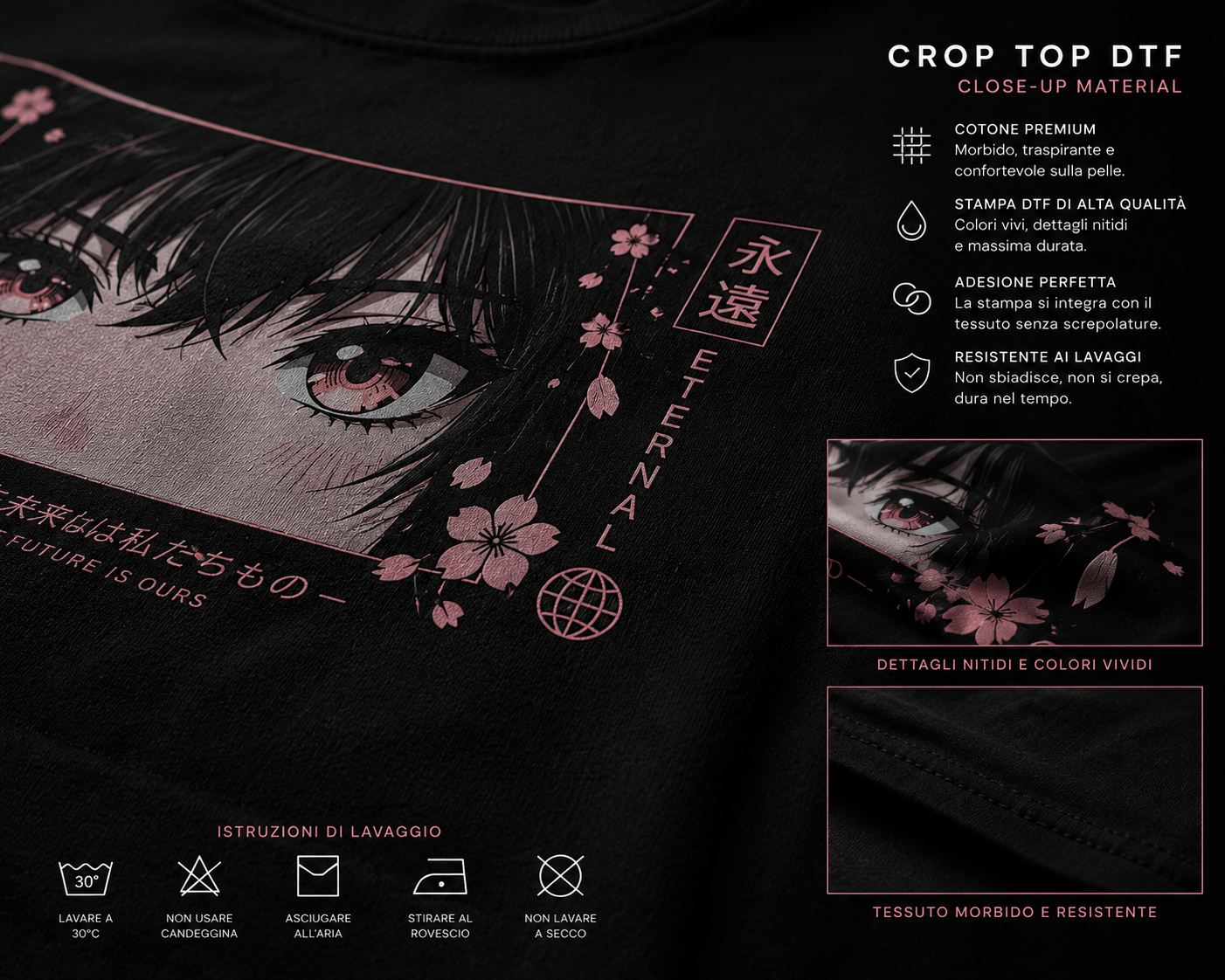 Crop Top Personalizzato Streetwear, Anime & Gaming