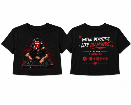 Crop Top Personalizzato Musica