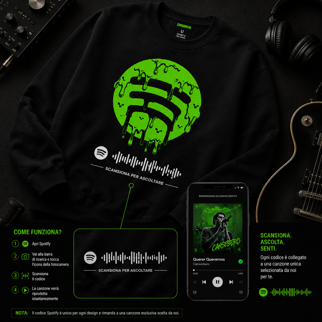 Sweatshirt Personalizzata Musica