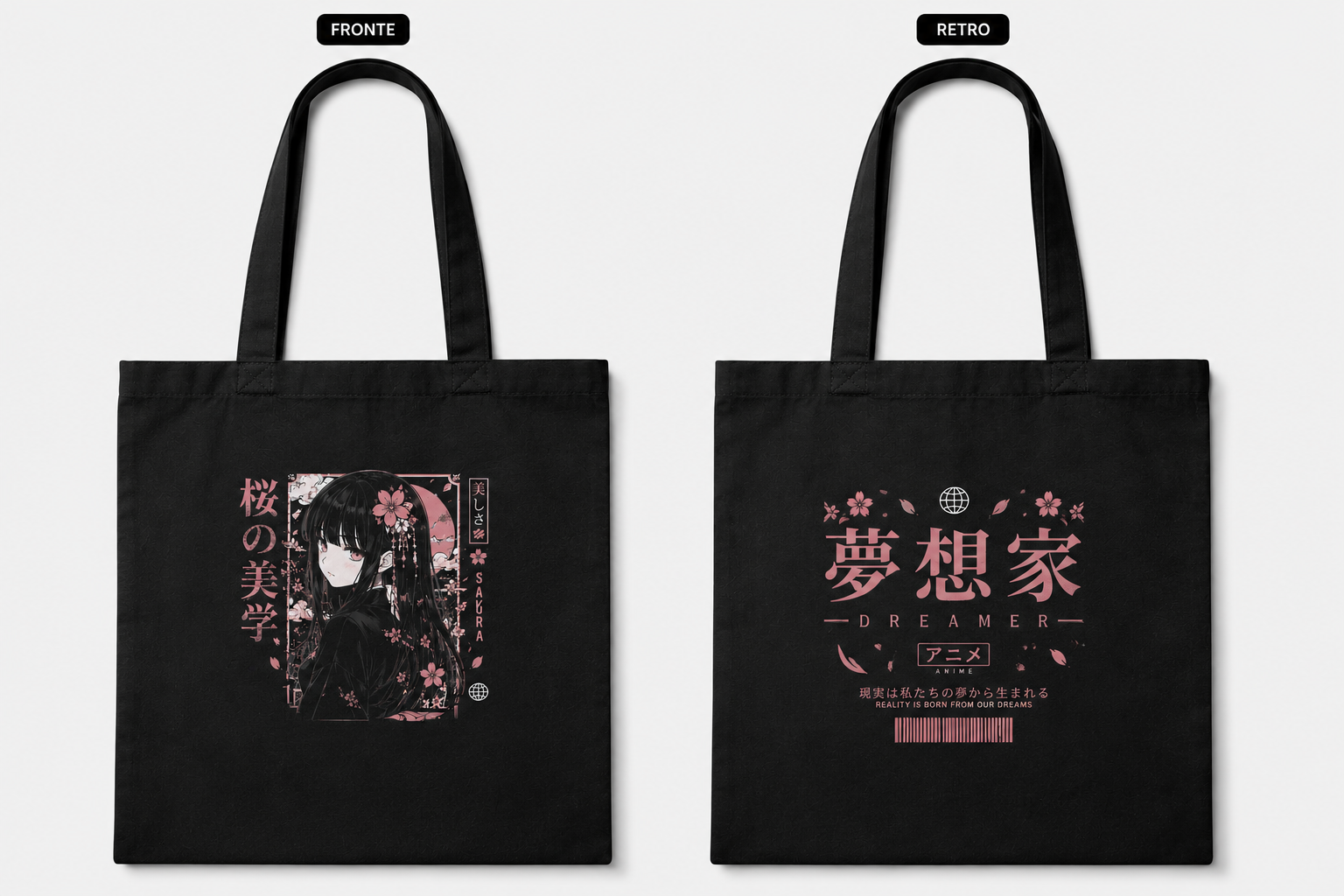 Tote Bag Personalizzata Streetwear, Anime & Gaming